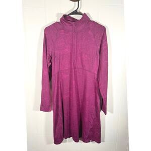 Title Nine Getaway Dress Medium NWT Beetjuice Long Sleeve 1/4 ZipTravel Athletic